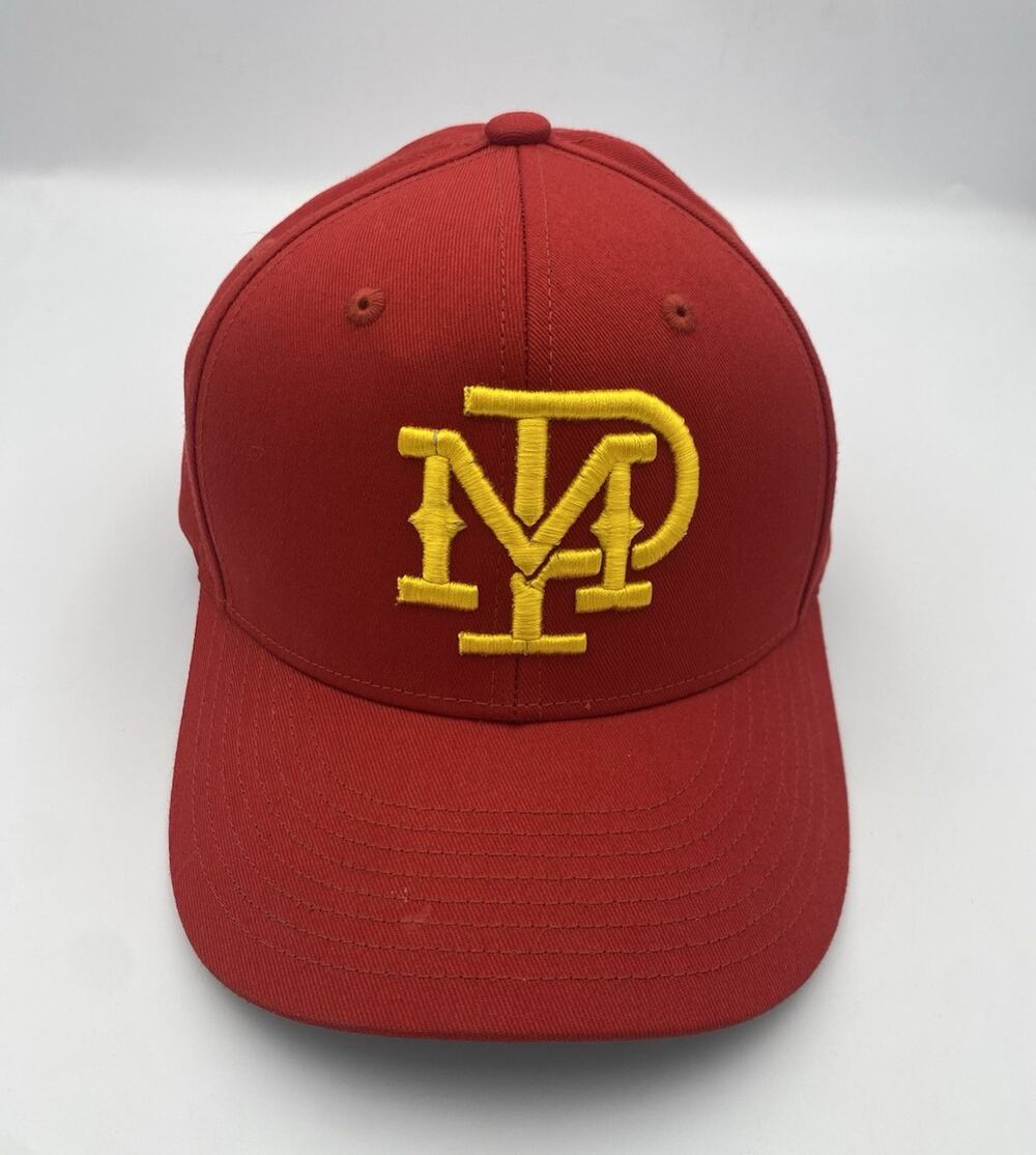 Champro Red/Yellow/Gray Men's Adjustable Solid Baseball Cap Hat, Size M-XL
